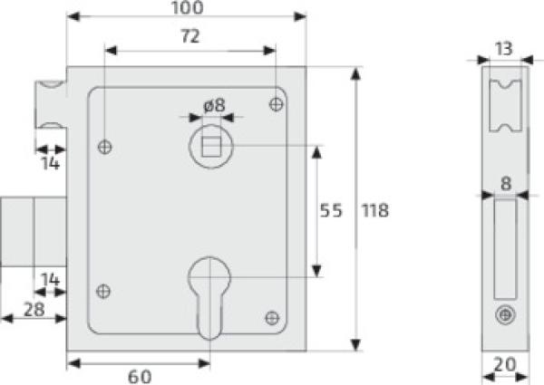 ABUS Aufschraubschloss ASS SF BB