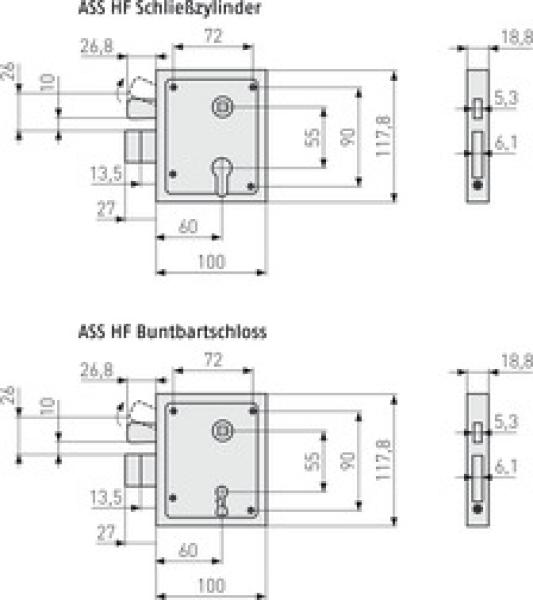 ABUS Aufschraubschloss ASS HF BB